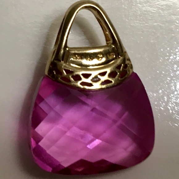 ALWAND VAHAN 10K 24" 14K MIDAS YG SAPPHIRE PURSE - Picture 6 of 8